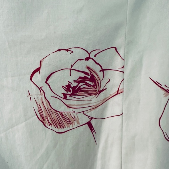 Tara Jarmon white sleeveless dress with red abstract flowers - Picture 2 of 4